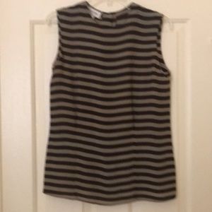 Jones New York brown/taupe button back blouse.